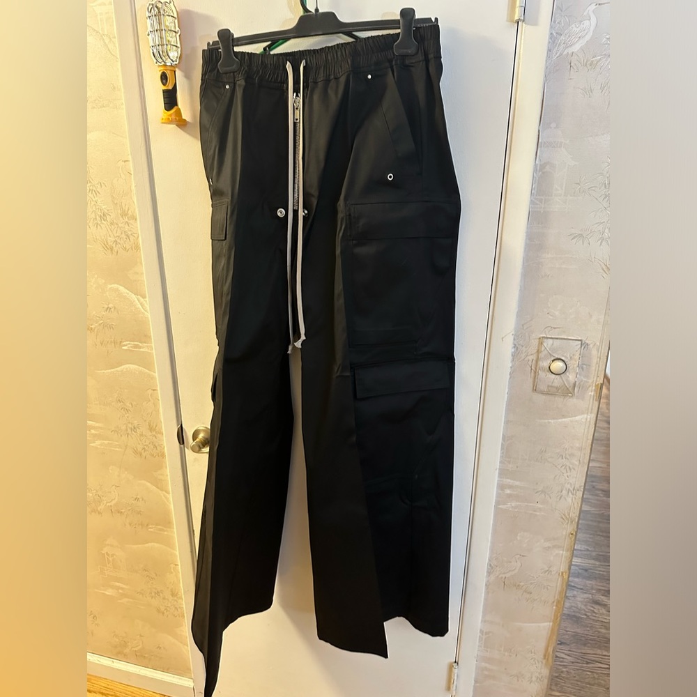 Rick owens jumbo cargo belas black size 52